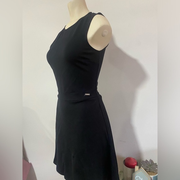 Armani Exchange Black Asymmetrical Wrap Mini Dress - Picture 5 of 14